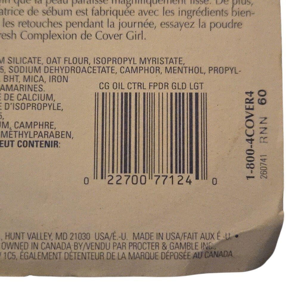NEW CoverGirl Fresh Complexion Oil Control Loose Powdr-338 GOLDEN LIGHT - Picture 3 of 3